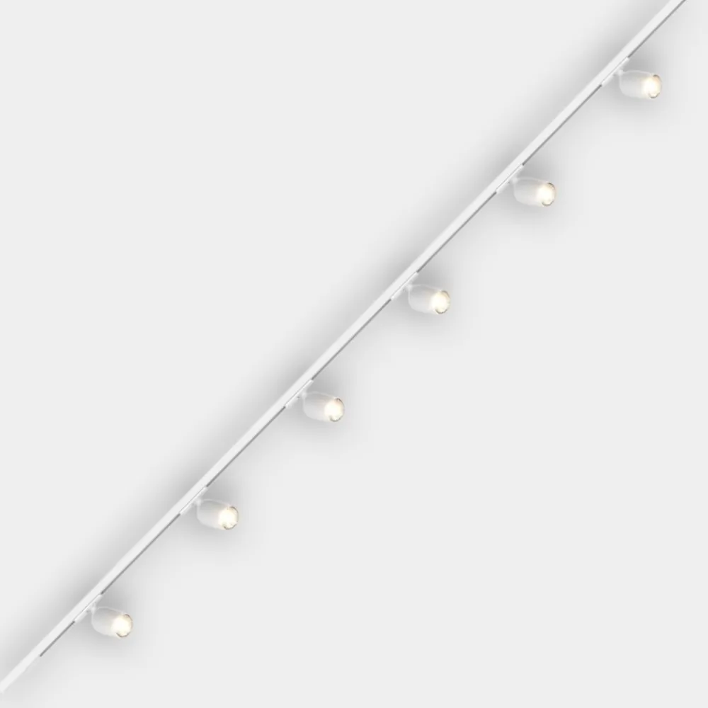 Illuminazione A Binario-Selezionato da Mazzolaluce Sistema binario 200cm bianco monofase con 6 spot orientabili