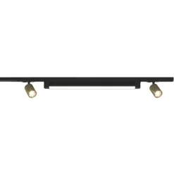 Illuminazione A Binario-Selezionato da Mazzolaluce Sistema binario 100cm nero modulo led 28w 4000k spot oro