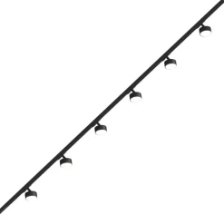 Illuminazione A Binario-Selezionato da Mazzolaluce Sistema binario 200cm nero monofase con 6 spot gx53 orientabili