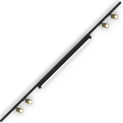Illuminazione A Binario-Selezionato da Mazzolaluce Sistema binario modulo led 40w 3000k nero oro con spot