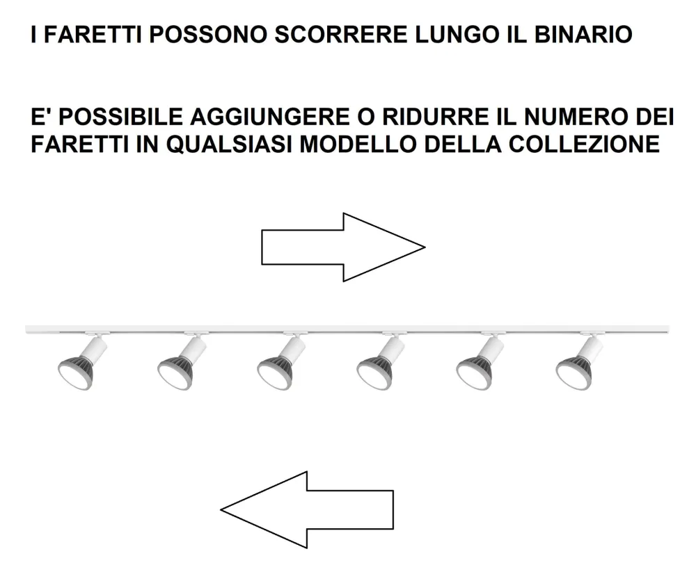 Illuminazione A Binario-Selezionato da Mazzolaluce Sistema binario monofase nero 3 spot e27 orientabili