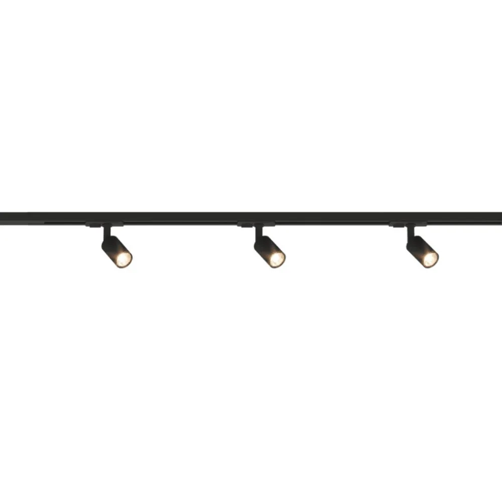 Illuminazione A Binario-Top Light Sistema binario monofase nero 100cm 3 spot orientabili gu10