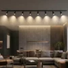 Illuminazione A Binario-Selezionato da Mazzolaluce Sistema binario nero 300cm monofase 8 spot orientabili