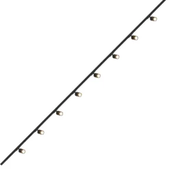 Illuminazione A Binario-Selezionato da Mazzolaluce Sistema binario nero 300cm monofase 8 spot orientabili