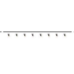 Illuminazione A Binario-Selezionato da Mazzolaluce Sistema binario nero 300cm monofase 8 spot orientabili