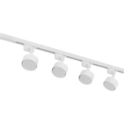 Illuminazione A Binario-Selezionato da Mazzolaluce Sistema binario trifase 100cm bianco con 4 faretti gx53 orientabili
