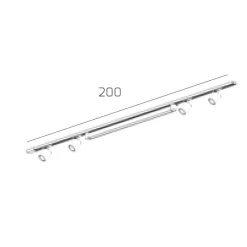 Illuminazione A Binario-Selezionato da Mazzolaluce Sistema con spot a binario 200cm nero led 40w 4000k