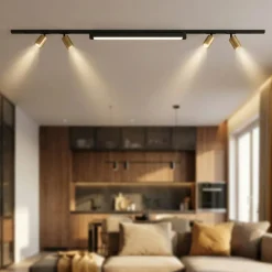 Illuminazione A Binario-Selezionato da Mazzolaluce Sistema con spot binario 200cm oro nero modulo led 40w 4000k