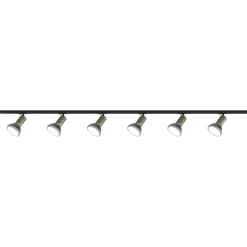 Illuminazione A Binario-Selezionato da Mazzolaluce Sistema di luci a binario 200cm oro con con 6 spot e27 orientabili