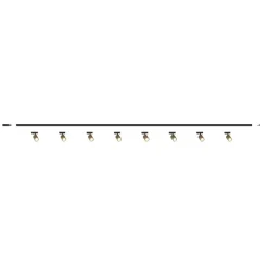Illuminazione A Binario-Selezionato da Mazzolaluce Sistema illuminazione a binario 300cm nero con 8 spot oro