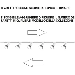 Illuminazione A Binario-Selezionato da Mazzolaluce Sistema illuminazione a binario 300cm nero con 8 spot oro