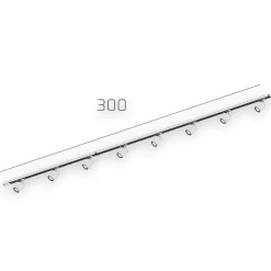 Illuminazione A Binario-Selezionato da Mazzolaluce Sistema illuminazione a binario 300cm nero con 8 spot oro