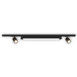 Illuminazione A Binario-Selezionato da Mazzolaluce Sistema luci a binario led 28w 4000k con spot nero monofase