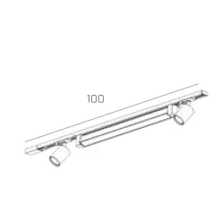 Illuminazione A Binario-Selezionato da Mazzolaluce Sistema luci a binario led 28w 4000k con spot nero monofase
