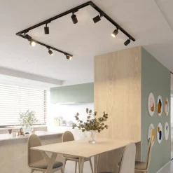 Illuminazione A Binario-Selezionato da Mazzolaluce Sistema plafoniera a binario trifase 220v nero con faretti