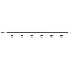 Illuminazione A Binario-Selezionato da Mazzolaluce Sistema plafoniera binario 200cm monofase con 6 spot gx53 sabbia orientabili