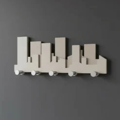 Appendiabiti Da Parete-Selezionato da Mazzolaluce Skyline appendiabiti moderno legno tortora
