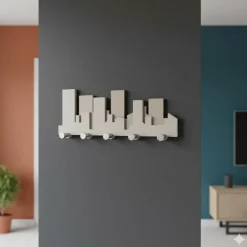 Appendiabiti Da Parete-Selezionato da Mazzolaluce Skyline appendiabiti moderno legno tortora