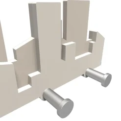 Appendiabiti Da Parete-Selezionato da Mazzolaluce Skyline appendiabiti moderno legno tortora