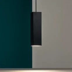Lampade A Sospensione-Ideal Lux Sky sp1 lampada sospensione quadrata nero per isola