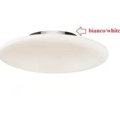 Plafoniere Moderne-Ideal Lux Smarties pl3 d50 plafoniera bianca disco in vetro moderna