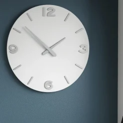 Orologi Da Parete Moderni-Selezionato da Mazzolaluce Smarty orologio da parete moderno rotondo legno bianco grigio