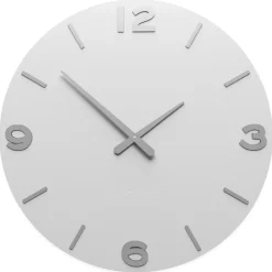 Orologi Da Parete Moderni-Selezionato da Mazzolaluce Smarty orologio da parete moderno rotondo legno bianco grigio