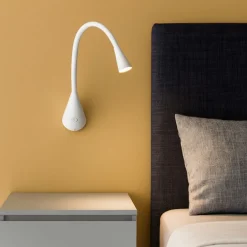 Applique Camera Da Letto-Linea Light Snake w1 applique led 2w 3000k con interruttore orientabile