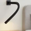 Applique Camera Da Letto-Linea Light Snake w2 applique led 1,5w 3000k nero orientabile