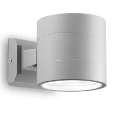 Applique Da Esterno-Ideal Lux Snif ap1 round applique da esterno grigio ip54