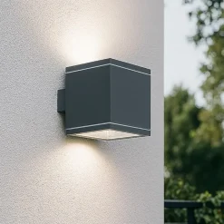 Applique Da Esterno-Ideal Lux Snif ap1 square applique da esterno ip44 antracite