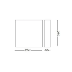 Plafoniere Da Esterno-Ideal Lux Snow pl 3000k plafoniera da esterno quadrata led 3000k ip65