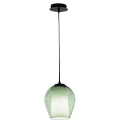 Lampade A Sospensione-Ondaluce So bonnie 1 verde lampada a sospensione di vetro