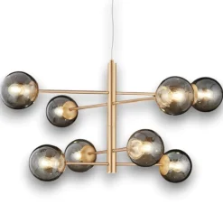 Lampadari Moderni-Ondaluce So eliseo lampadario moderno 6 luci oro sfere vetro