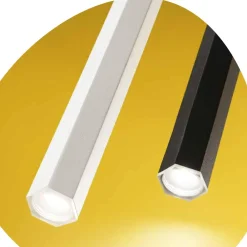 Lampade A Sospensione-Ondaluce So exagon nera lampada a sospensione per isola led