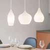 Lampadari Cucina-Ideal Lux Soft sp3 lampadario per isola cucina tre luci vetri bianchi