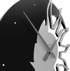 Orologi Da Parete Moderni-Selezionato da Mazzolaluce Sole luna grande orologio 60 da parete moderno legno nero grigio