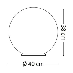 Lampade Da Esterno Giardino-Ideal Lux Sole pt1 lampada da terra per esterno giardino sfera bianca 40cm