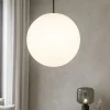 Lampadari Cucina-Ideal Lux Sole sp1 d50 lampadario da cucina boccia sfera bianca