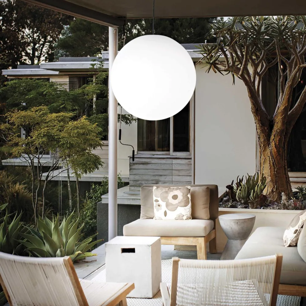 Lampadari Cucina-Ideal Lux Sole sp1 d50 lampadario da cucina boccia sfera bianca