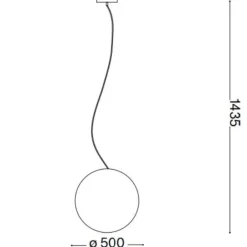 Lampadari Cucina-Ideal Lux Sole sp1 d50 lampadario da cucina boccia sfera bianca