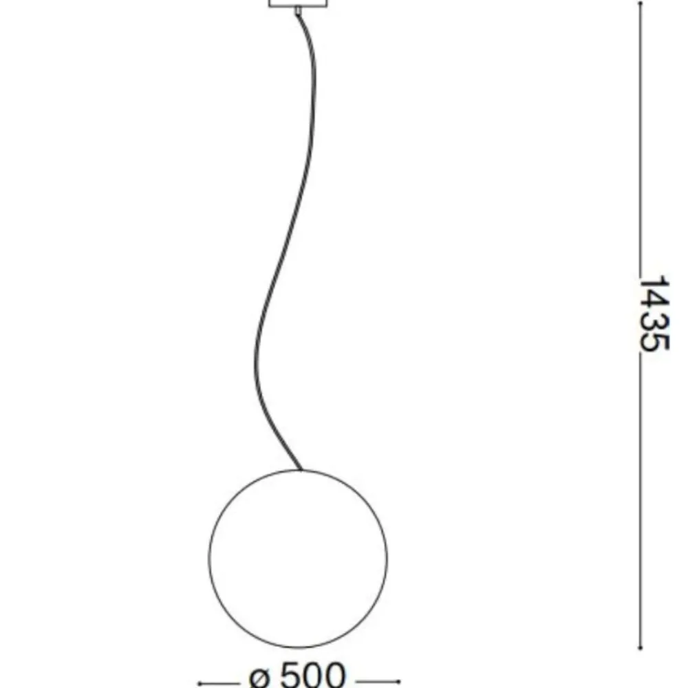Lampadari Cucina-Ideal Lux Sole sp1 d50 lampadario da cucina boccia sfera bianca