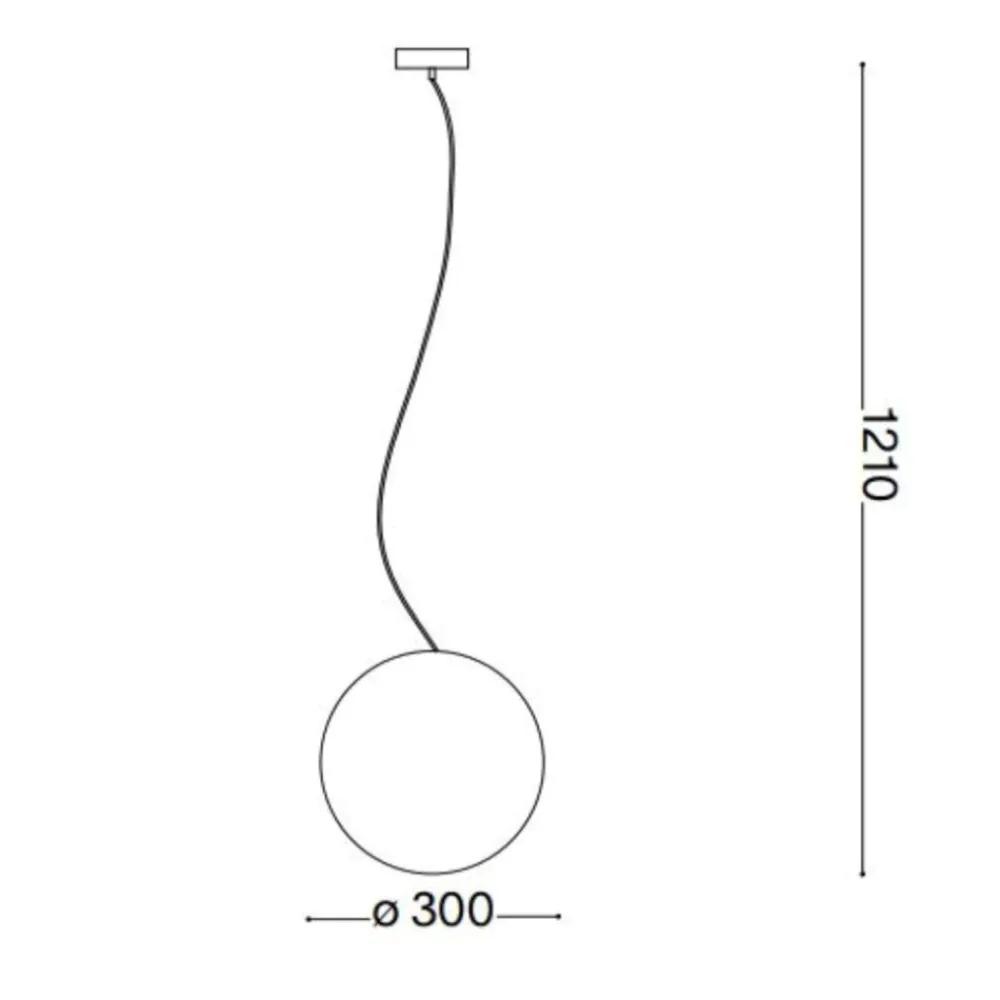 Lampadario Camera Da Letto-Ideal Lux Sole sp1 d30 lampadario per camera da letto
