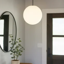 Lampadari Moderni-Ideal Lux Sole sp1 d40 lampadario sfera bianca
