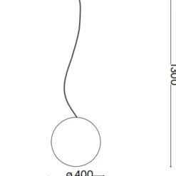 Lampadari Moderni-Ideal Lux Sole sp1 d40 lampadario sfera bianca