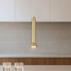 Lampade A Sospensione-Ondaluce So lila pc lampada a sospensione per bancone cucina metallo oro