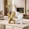 Soprammobili Moderni-Bongelli Preziosi Soprammobile coppia di elefantini 29x21cm bianco oro
