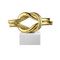 Soprammobili Moderni-Bongelli Preziosi Soprammobile design moderno nodo bianco oro 28x18cm