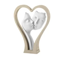 Soprammobili Moderni-Bongelli Preziosi Soprammobile moderno scultura cuore nocciola