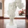 Soprammobili Moderni-Bongelli Preziosi Soprammobile scultura coppia face nocciola